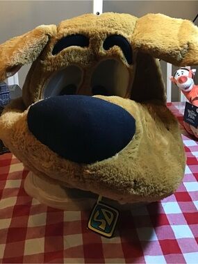 Scooby-doo mascot head plush foam full mask -preowned